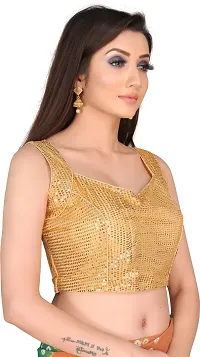 Stylish Golden Art Silk Blouses For Women-thumb2