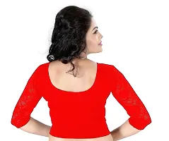 Stylish Red Cotton Blend Blouses For Women-thumb1