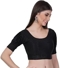 Stylish Black Cotton Blend Blouses For Women-thumb2