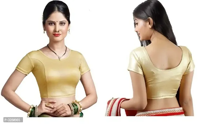 Cotton Spandex Women's Simmer Readymade Stretchable blouse for saree