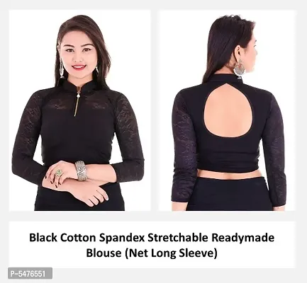 Cotton Spandex Readymade Stretchable Blouse-thumb0