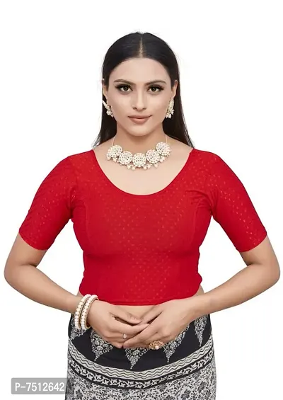 Womens Readymade Round neck Stretchable Blouse-thumb0