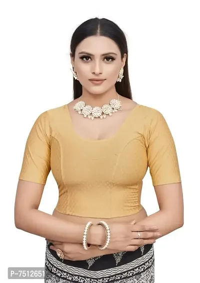 Womens Readymade Round neck Stretchable Blouse-thumb0