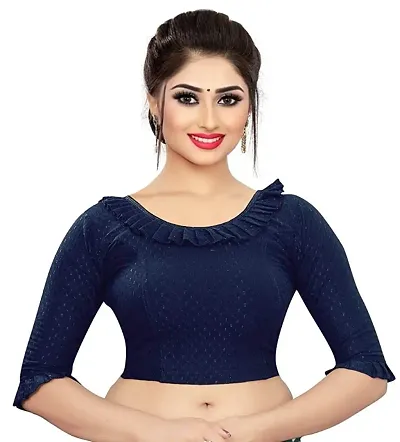 PU Fashion Stretchable Readymade Blouse for Women