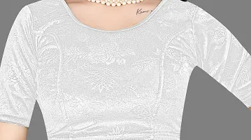 Smart Lady Round Neck Velvet Stretchable Blouse (Size - Free Size - 30 to 36)-thumb3