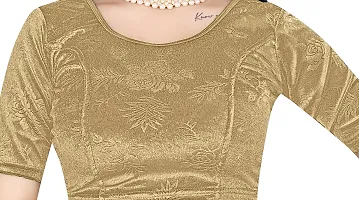 Smart Lady Round Neck Velvet Stretchable Blouse (Size - Free Size - 30 to 36)-thumb3