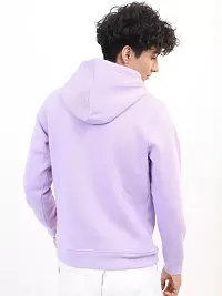 Garg  Associates  Men Full Sleeve Solid Hooded Sweatshirt (Lavender)-thumb2