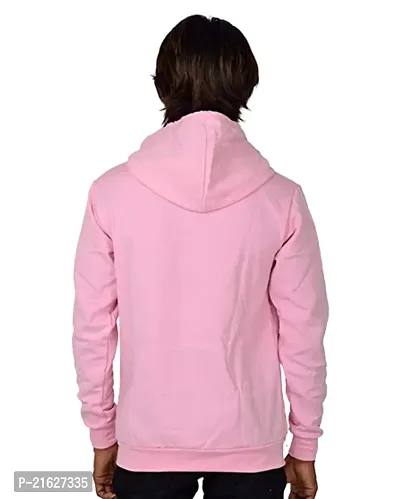 Men Full Sleeve  Avenger Printed Hooded Sweatshirt (Pink)-thumb2