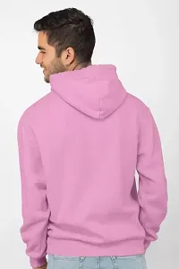 Men Full Sleeve HOPE Printed Hooded Sweatshirt (PINK)-thumb1