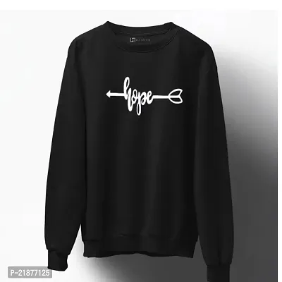 Women HOPE Printed Sweatshirt (Black)-thumb0