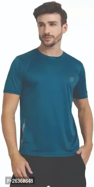 Mens Round Neck Half Sleeve Dry Fit T-Shirts-thumb0