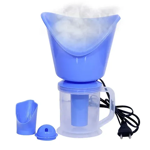 KATHIYAWADI SALES Face, Nose, and Cough Steamer 3 in 1 Plastic Steam Vaporizer, Nozzle Inhaler, Facial Sauna, and Facial Steamer Machine for Adults and Kids (Multicolor)