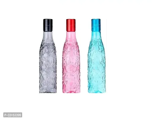 Plastic Fridge Water Bottle Set 6 For  Office Bottle  Gym Bottle  Home  Kitchen  Travel Bottle  Hiking  Treking Bottle Multicolour Set Of 3-thumb0