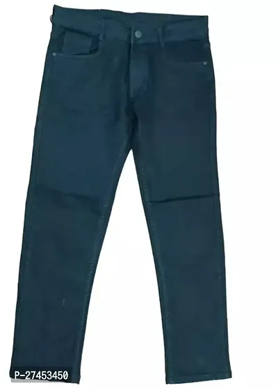 Stylish Blue Denim Solid Slim Fit Jeans For Men