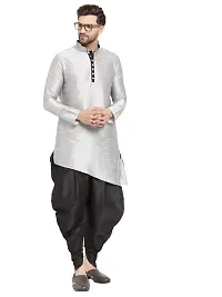 Sydney Heights Men Dupion Silk Kurta and Patiala Dhoti Set-thumb4