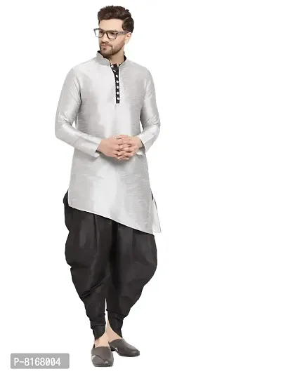 Sydney Heights Men Dupion Silk Kurta and Patiala Dhoti Set-thumb5