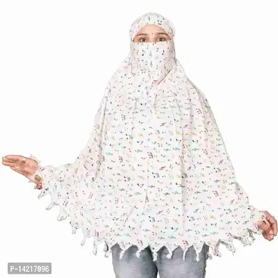 Scarf Cum Mask For Women Full Face And Hand Covered Ready To Wear Stitched Dupatta Anti Polution And Sun Rays Protction Smart Scarf With Tiny Prints