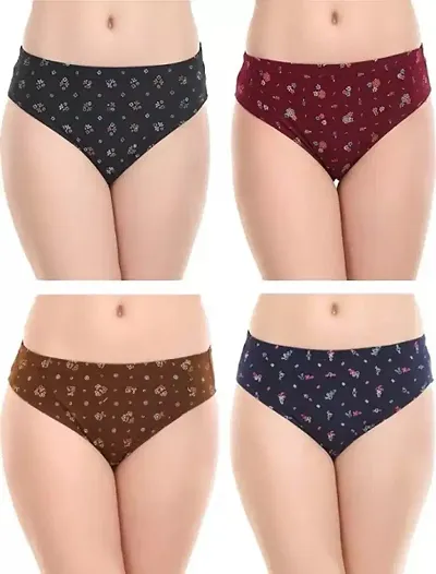 Rupa Women Hipster Multicolor Panty (Pack of 4) 75 cm