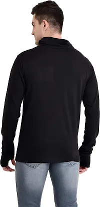 The Bonte Men's Pure Cotton Regular Fit Full Sleeve T-Shirt with Mask - Black-thumb3