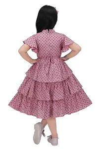 IFSA Garments Rayon Casual Comfortable Knee Length Frock Dress for Girls Kids-thumb1