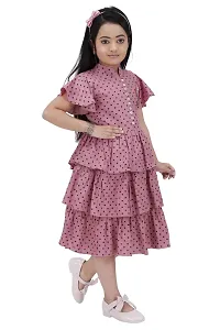 IFSA Garments Rayon Casual Comfortable Knee Length Frock Dress for Girls Kids-thumb2