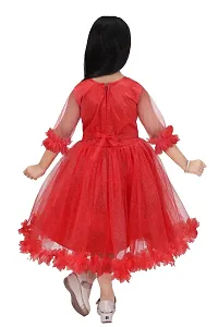 IFSA Garments Net Casual Comfortable Knee Length Frock Dress for Girls Kids (,)-thumb4