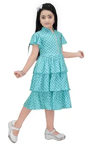 IFSA Garments Rayon Casual Comfortable Knee Length Frock Dress for Girls Kids-thumb3