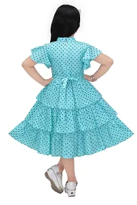 IFSA Garments Rayon Casual Comfortable Knee Length Frock Dress for Girls Kids-thumb4