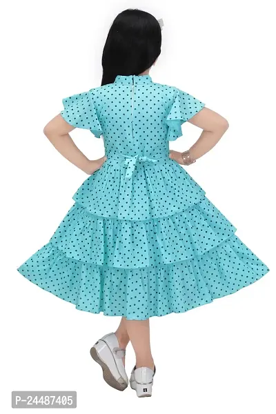 IFSA Garments Rayon Casual Comfortable Knee Length Frock Dress for Girls Kids-thumb5