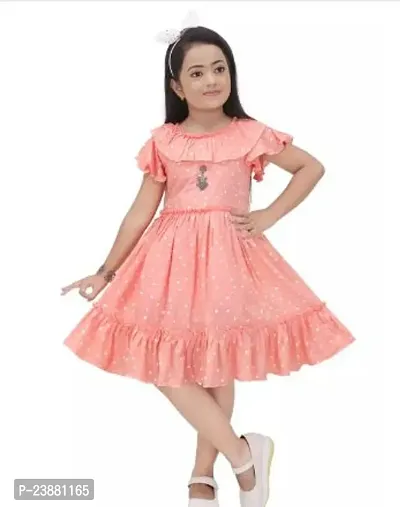 Stylish Girl Cotton Blend Casual Frock Dress-thumb0