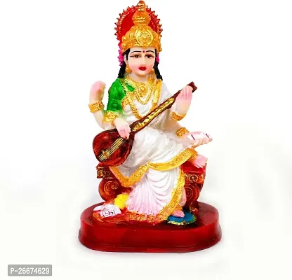 Stylish Multicoloured Marble Saraswati Ji-thumb0