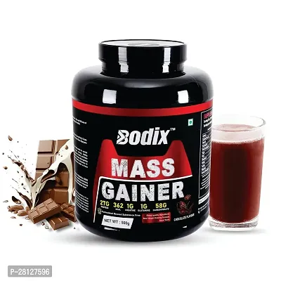 Bodix Mass Gainer High Protein High Calorie Weight Gainer Powder With Vitamins And Minerals, Suitable For Vegetarians [500 Gm, 10 Serving] [Chocalte]-thumb0