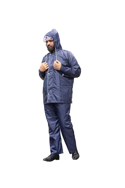 ECOLEX Raincoat for Women and Men I Waterproof,  Full Sleeves I Hiking and Trekking I Easy to Wear and Carry, Comfort Fit I [blue , Free Size]