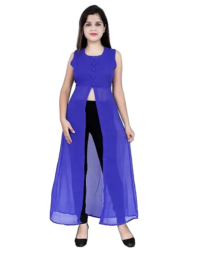 Women Georgette Front Slit Kurti