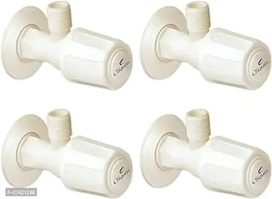 Cliquin Galaxy Series Gx-1001 P4 Ptmt Angle Valve With Wall Flange - Ivory Color, Wall-Mounted Installation Pack Of 4
