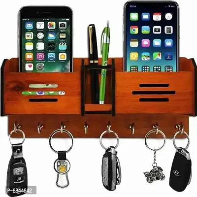 Wooden Three Line Key Holder