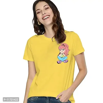 Women Regular Small Doll Tshirt (2XL, Yellow)-thumb0