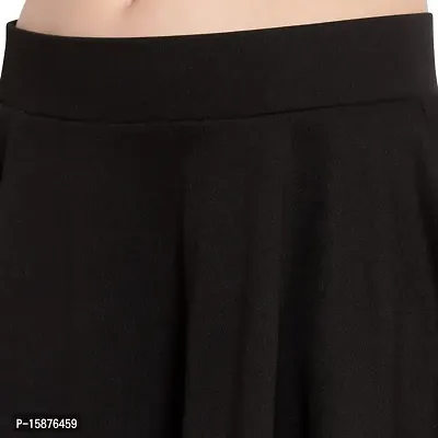 eddlees Western Stylish Black Flared Mini Skirt-thumb5