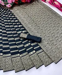 Festive Art Silk Jacquard Weaving Sarees with Blouse Piece-thumb1