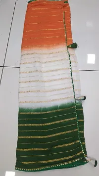 Tiranga Chanderi Cotton Zari Work Lace Border Saree with Blouse Piece-thumb2