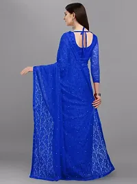 Stylish Fancy Russel Net Embellished Saree With Blouse Piece For Women-thumb1