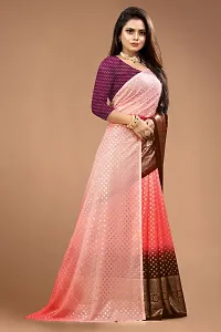 Georgette Ombre Foil Print Saree with Blouse Piece-thumb4