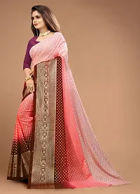 Georgette Ombre Foil Print Saree with Blouse Piece-thumb1