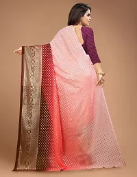 Georgette Ombre Foil Print Saree with Blouse Piece-thumb2