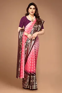 New Georgette Saree With Leriya Foil Print And Broket Blouse Piece-thumb4