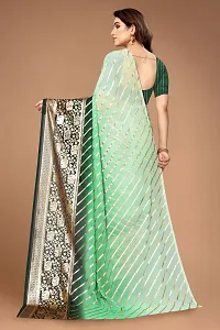 New Georgette Saree With Leriya Foil Print And Broket Blouse Piece-thumb4