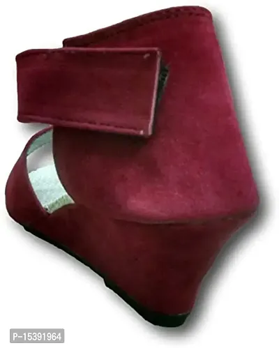 Women Red Wedges Sandal-thumb2