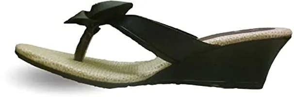 Shahana Black Wedges Sandal for Women-thumb2