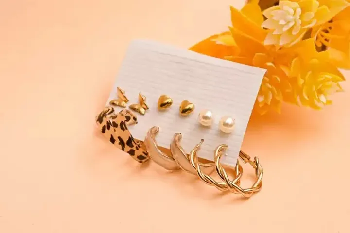 Stylish Alloy Hoop Earrings Earrings For Women Pair Of