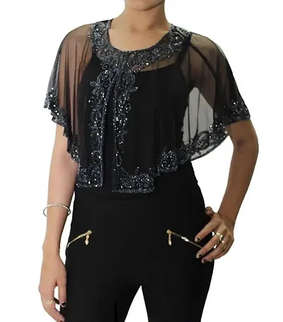 Designer Partywear Embroidered Shrugs For Women
